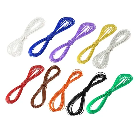uxcell 10 Pcs 30 Gauge Wrapping Wire Tin 10 Colors x 3 Meters, Multicolor 