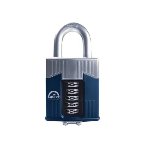 Squire Warrior High-Security Open Shackle Combination Padlock 65mm HSQWC65