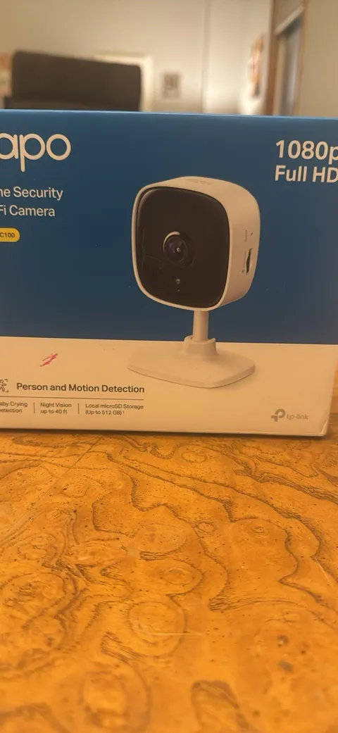 Tapo C100 1080p Indoor Wi‑Fi IP Camera Night Vision Motion Detect MicroSD