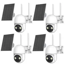 Wireless Solar Camera 4MP Solar Battery Security Camera WiFi Smart Home