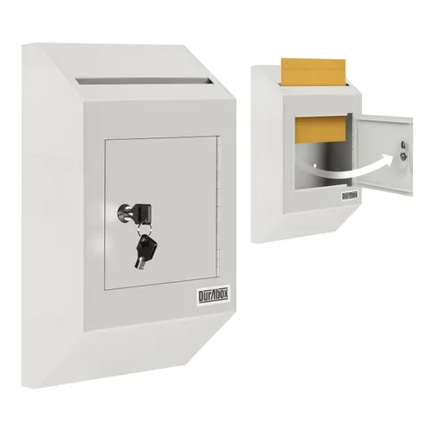 Durabox Drop Deposit Safe 10 X 4 X 16 Heavy Duty Steel Slim Profile Wall