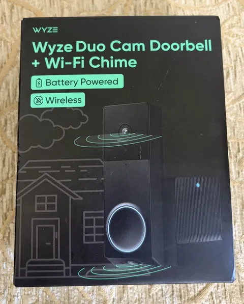 Wyze Wireless Duo Cam Doorbell, Battery,  2 Cameras, 2-Way Audio, Night Vision