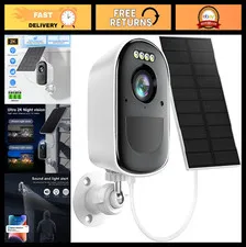 Wireless Solar Security Camera - 2K Outdoor, Color Night Vision, PIR Motion Dete