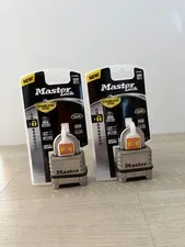 Master Lock 174SSD Resettable Combination Padlock Stainless Steel 2-Pack New