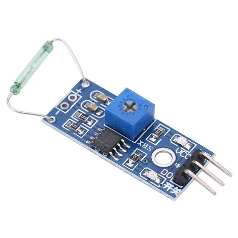 4PCS Reed Sensor Magnetic Reed Switch Module Reed Relay Module Set Normally O...