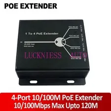 1 TO 4 Port POE Extender POE Repeater IEEE802.3af 25.5W For IP Camera POE Switch