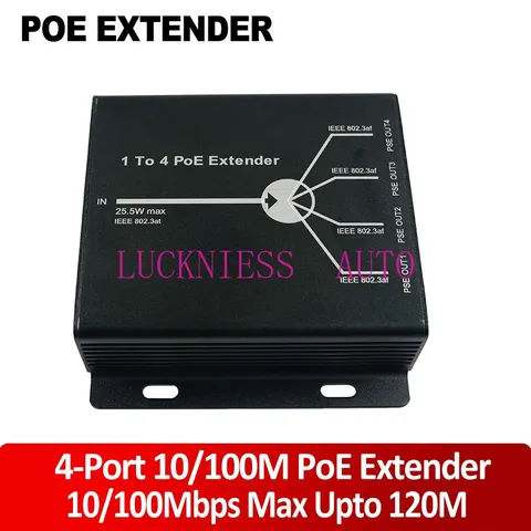 1 TO 4 Port POE Extender POE Repeater IEEE802.3af 25.5W For IP Camera POE Switch