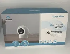 Set of 4 LaView Indoor/Outdoor 2K HD Smart Security Video Cameras w/ 2 Way Audio