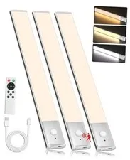 Under Cabinet Lighting Wireless Motion Sensor Light Indoor, 12" 3 Pack wireless