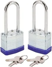 Twins Keyed-Alike Padlock, Reinforced Laminated Steel Body 1-9/16" 40MM