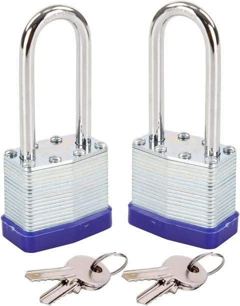 Twins Keyed-Alike Padlock, Reinforced Laminated Steel Body 1-9/16" 40MM