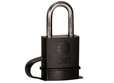 B Series Brass Padlock, 5/16" Shackle Diameter, 7-Pin Housing, 1-1/2" Steel Sh