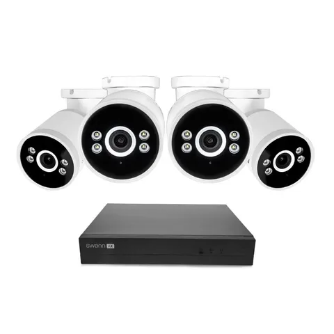 Swann AdvancedX Wired NVR 4K Security Camera System, 8 4 Cameras, White