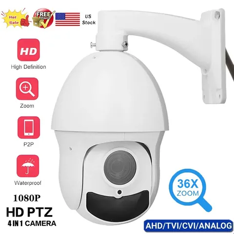 36X Zoom 80M IR SONY307 2MP PTZ Speed Dome Camera Support AHD/CVI/TVI/CVBS US