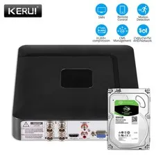 4CH Security DVR 5-in-1 CCTV DVR for Surveillance Cameras Recorder with 500G HDD
