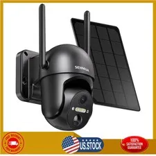 SEHMUA Solar Wireless Security Camera 2K 360 View Battery Powered WiFi Outdoor