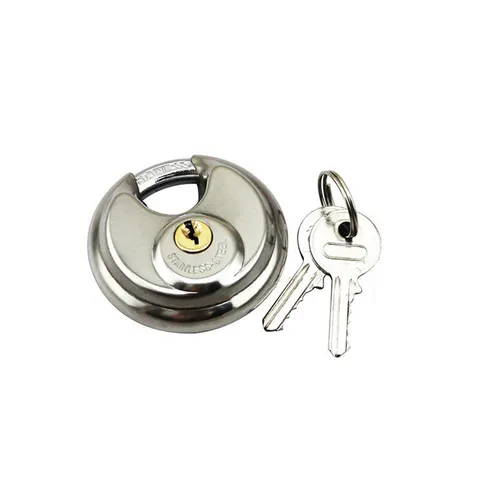 60-90mm Round Steel Disc Padlock Door Circular Discus Hardened Shackle Disc Lock