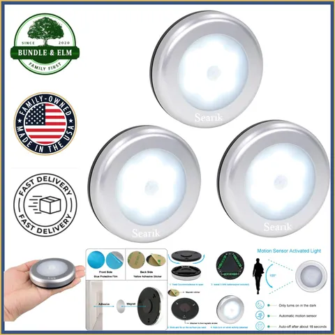 Indoor Motion Activated LED Lights with Stick-On Feature and Touch Control
