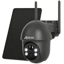 ANRAN 2K Solar Security Camera Outdoor Wireless WiFi 360° PTZ Color Night Vision