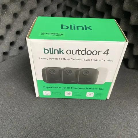 New Blink Outdoor 4 Wireless Smart 1080p HD Security Camera - 3 Camera System 