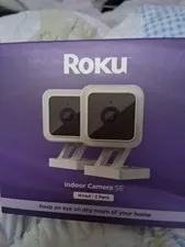 Roku Smart Home Indoor Camera 2Pac Wired Security 1080p HD New