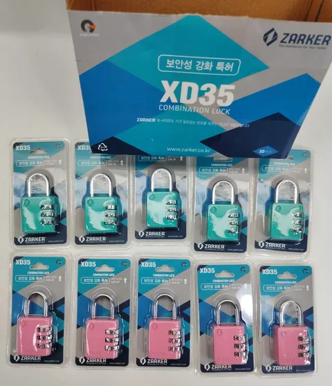 10pcs xZARKER XD35 Padlock NEW 3 Digit Combination Lock for Gym, Sports, School