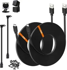 2-Pack 20ft Power Extension Cable Compatible with Wyze Cam v4,Wyze Cam Pan v3,Wy