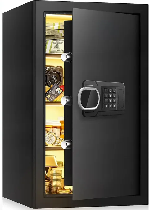 Digital Keypad Security Safes for Home, Steel Fireproof Safe Box
