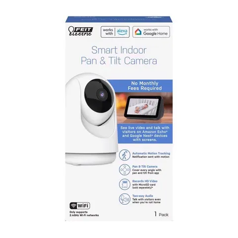 Feit Smart Home Indoor Plug-in Pan & Tilt Security Camera