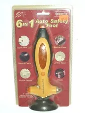 AweKoi Automotive / Car 6 In 1 Safety Tool, Glass Breaker, Flasher, Flashlight 