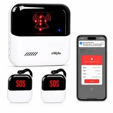 WiFi Caregiver Pager System with Alert Button That Calls Cell Phone - Wireles...