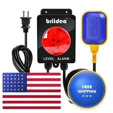 Sump Pump Alarm Briidea Indoor/Outdoor High Water Septic Tank Alarm 110Db Loud