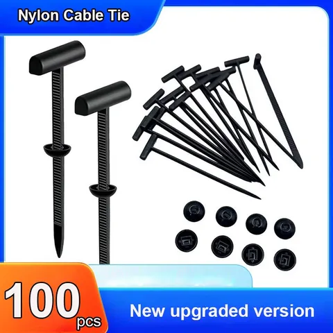 100PCS Nylon Universal Cable Tie Buckle Self-Locking Zip Ties Holder Cord Ties