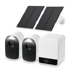 WiFi6 Solar Security Cameras Wireless Outdoor, 2K QHD Home Security System, 2...