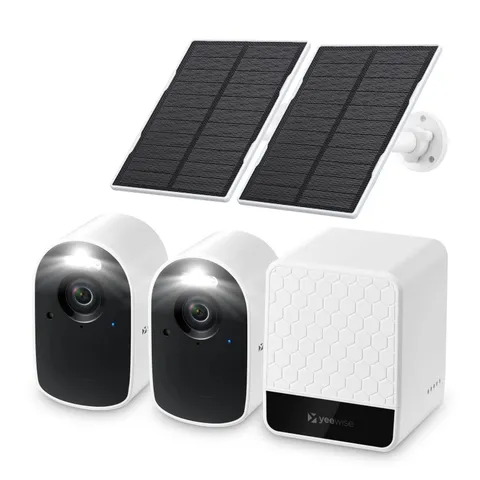 WiFi6 Solar Security Cameras Wireless Outdoor, 2K QHD Home Security System, 2...