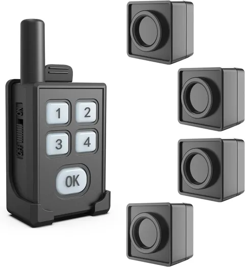 Perimeter Trip Alarm-Portable Camping Motion Sensor-1 Receiver+4 Sensors