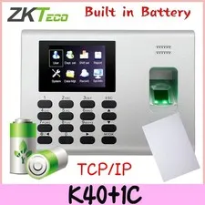 ZKTeco K40 IC Card USB Biometric Fingerprint Time Attendance System In Battery