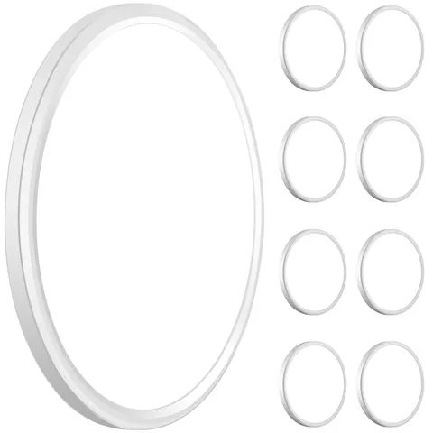 WKONCLDY 3200lm LED Flush Mount Ceiling Light, Super Slim 12in-8Pack, White