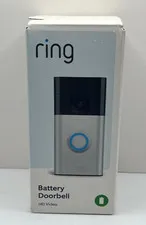 New- Sealed Ring Battery Doorbell HD Video Wireless Design Satin Nickel Color