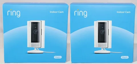 2- Ring Indoor Cam 2nd Gen Plug-In 1080p HD WiFi Security Camera White
