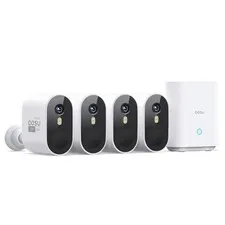 aosu Security Cameras Outdoor Wireless, 4-Cam-Kit, 166° white