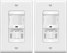 In-Wall PIR Motion Sensor Light Switch, Single Pole Occupancy Sensor Switch, Mo
