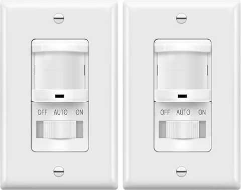 In-Wall PIR Motion Sensor Light Switch, Single Pole Occupancy Sensor Switch, Mo