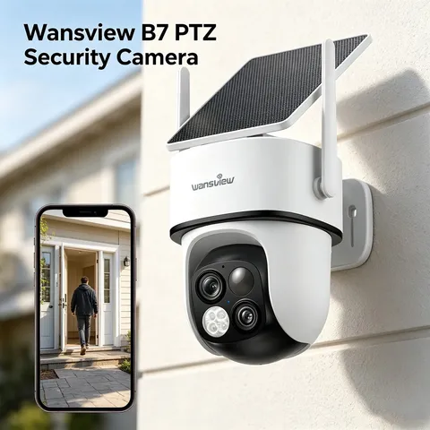 Wansview B7 2K Solar Camera Outdoor Wireless for Home Security Security/Garage
