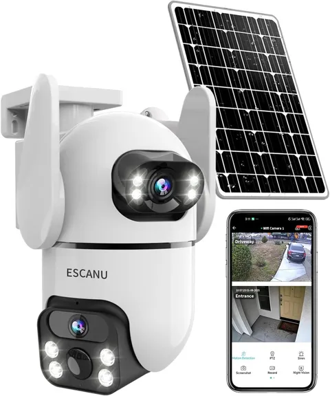 Dual Lens Security Cameras Wireless Outdoor for Home Security, 2K Ultra HD Resol