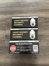 Lot Of 3 Dot Com Products Light Socket Security Cameras New