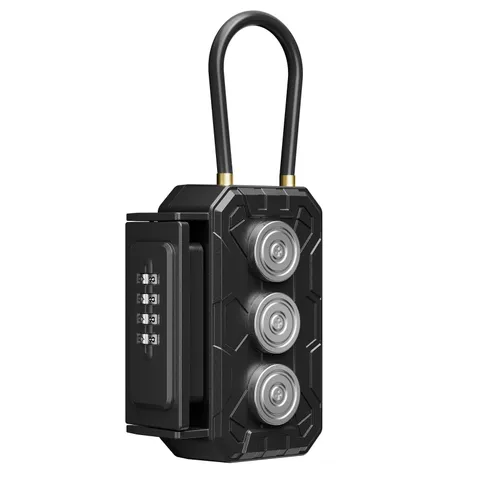 Magnetic Key Lock Box with Removable Cable Shackle Indoor Outdoor Waterproof ...