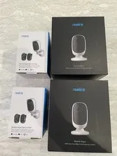 2 Reolink Argus 1080p Wire-Free Wi-Fi IP Security Cameras White 2 Skin Full Suit