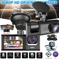 3 Canale Camara De Seguridad Dash Cam Para Carro Auto Delantero/Trasero/Interior