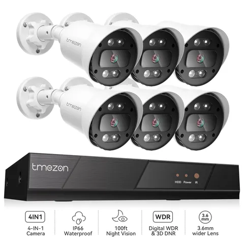 5MP Lite Home 8CH DVR 1080P H.265+ CCTV Security Camera System 1TB Outdoor